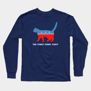 The Furry Purry Party aka the house cat party Long Sleeve T-Shirt